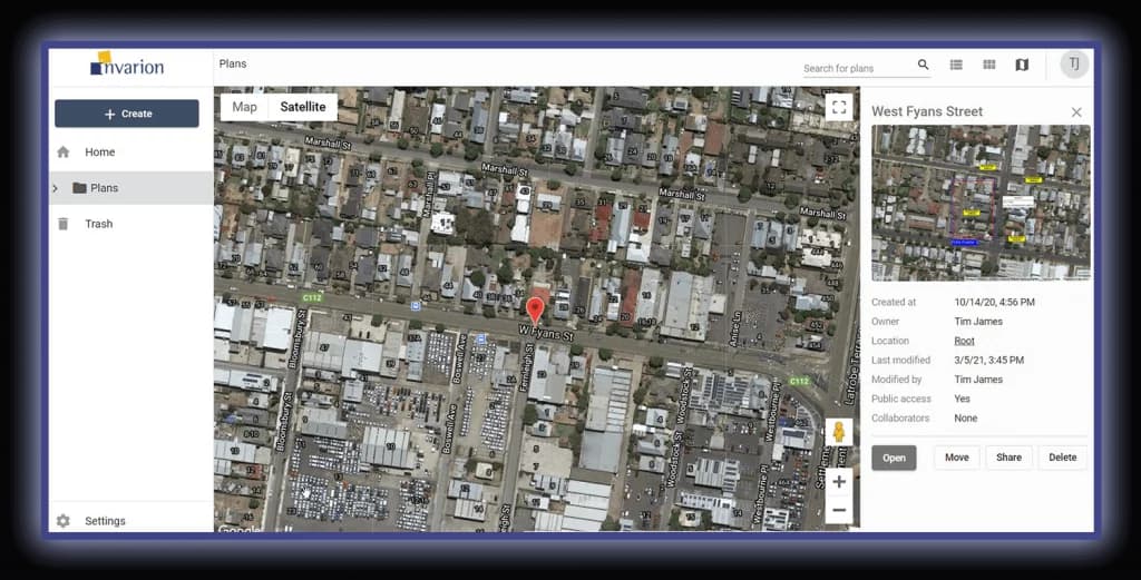 Image demonstrating a RapidPlan Online's feature